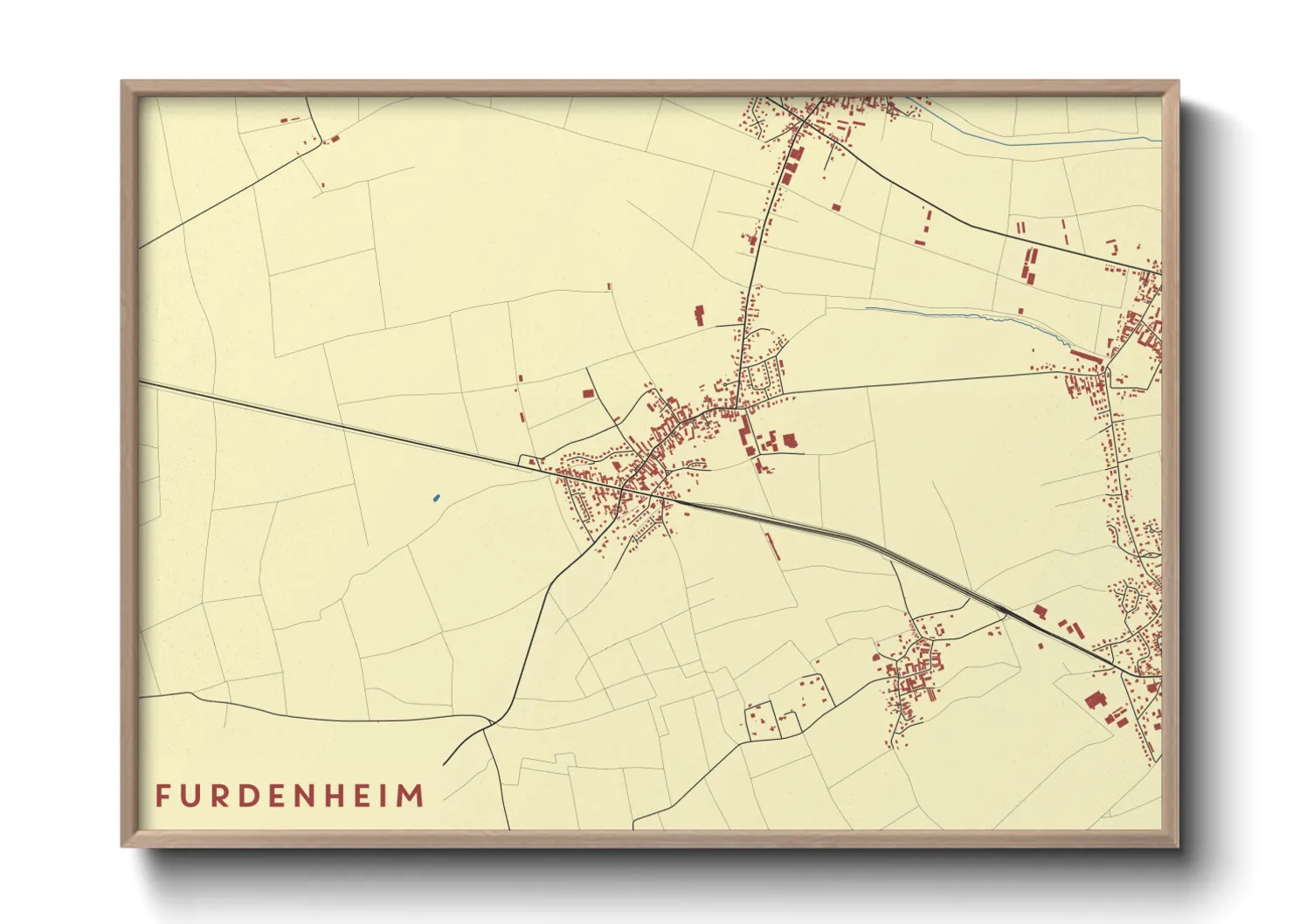 Une affiche de carte sur Furdenheim