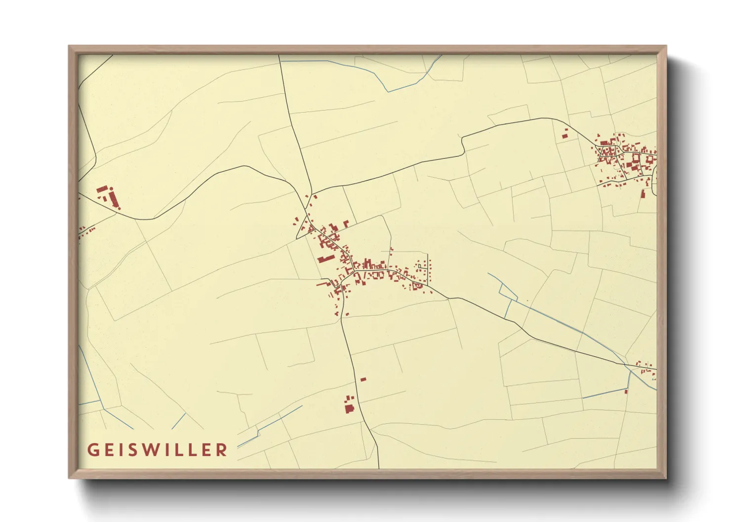 Une affiche de carte sur Geiswiller