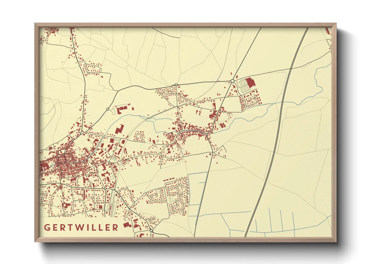 Une affiche de carte sur Gertwiller
