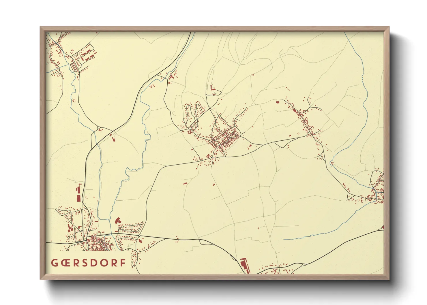Une affiche de carte sur Gœrsdorf