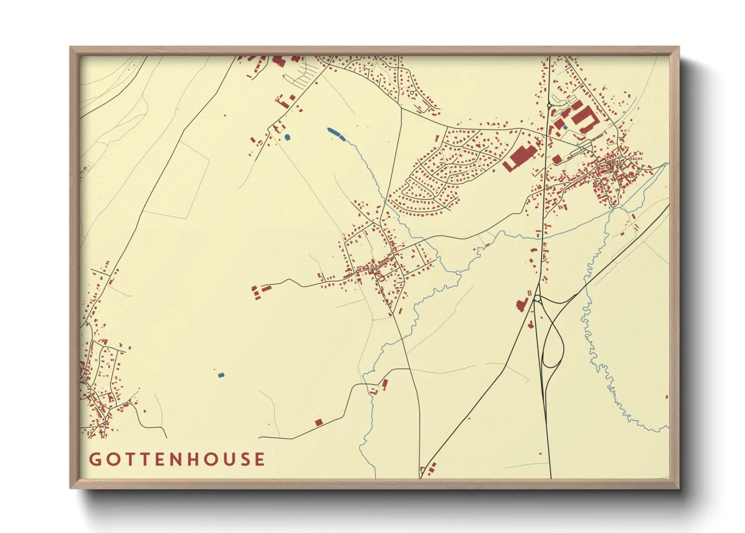 Une affiche de carte sur Gottenhouse