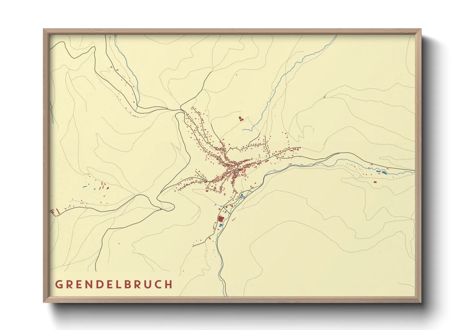 Une affiche de carte sur Grendelbruch