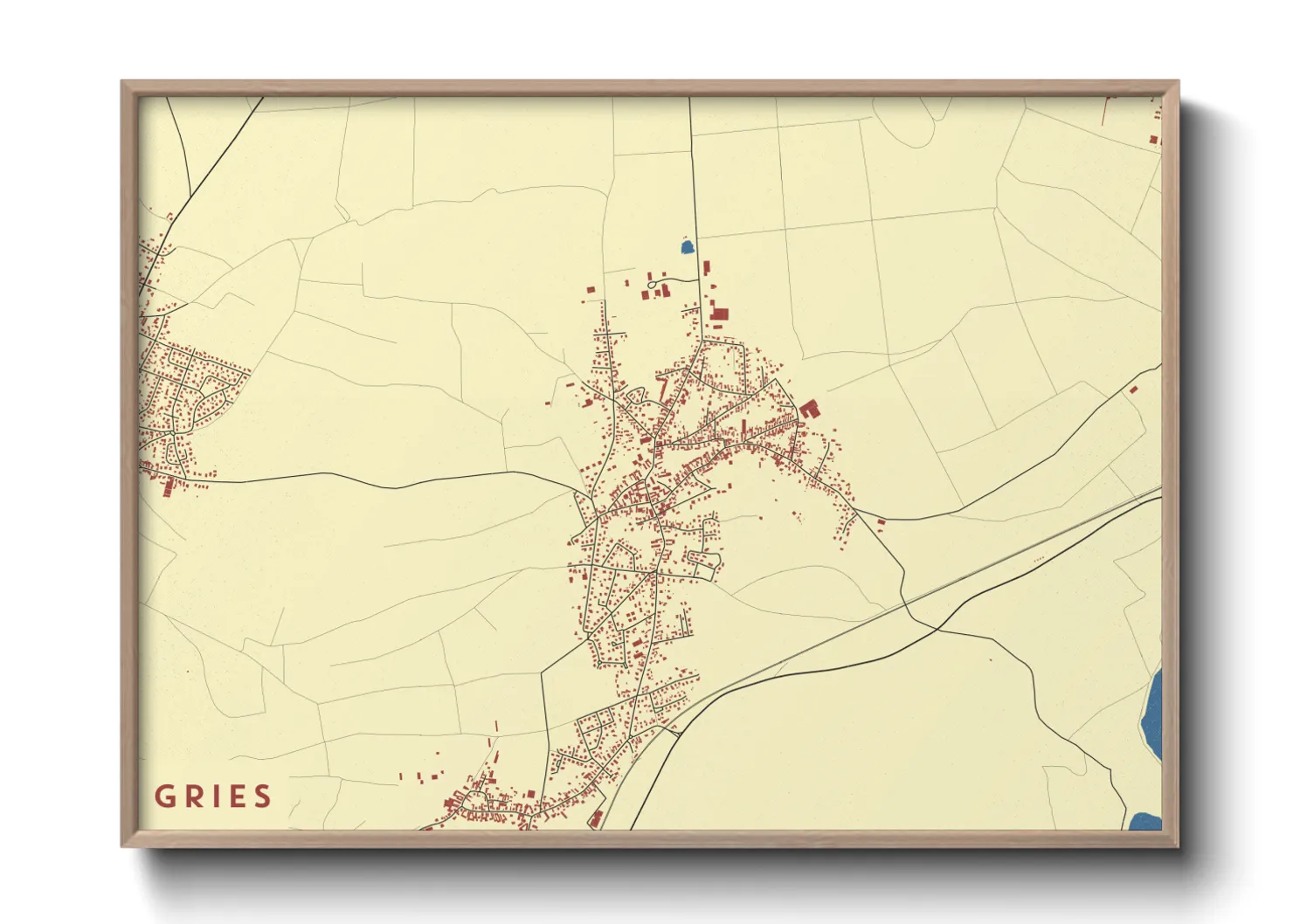 Une affiche de carte sur Gries