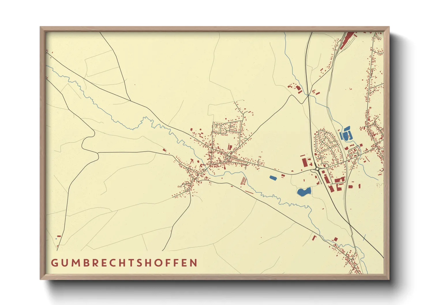 Une affiche de carte sur Gumbrechtshoffen