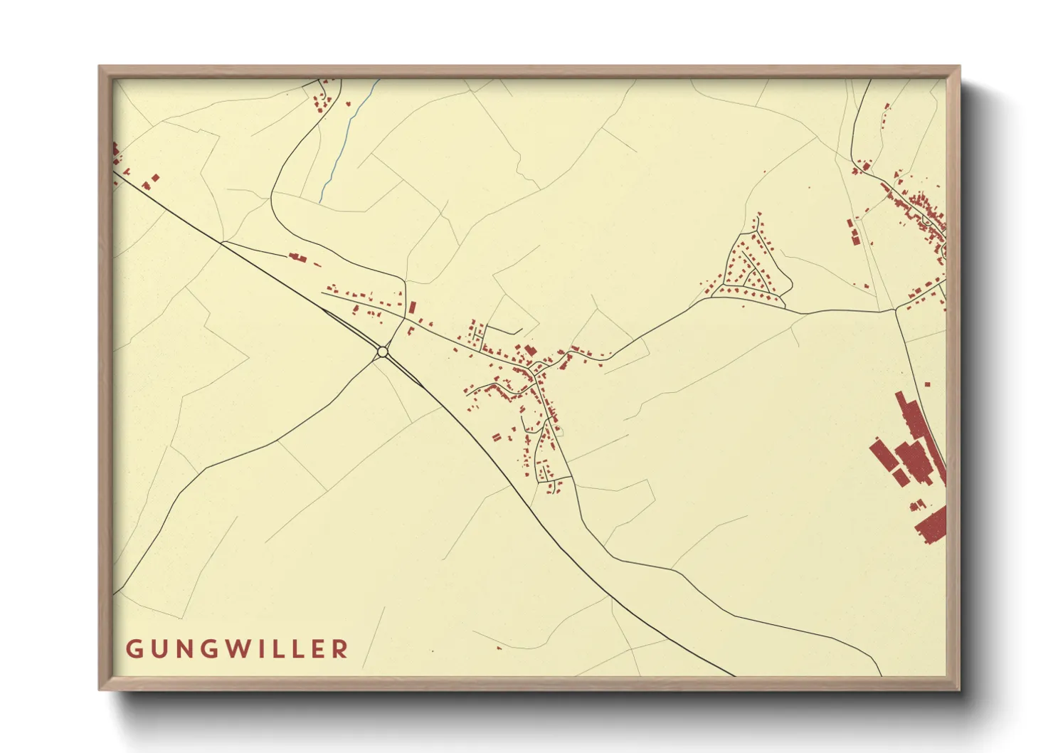 Une affiche de carte sur Gungwiller