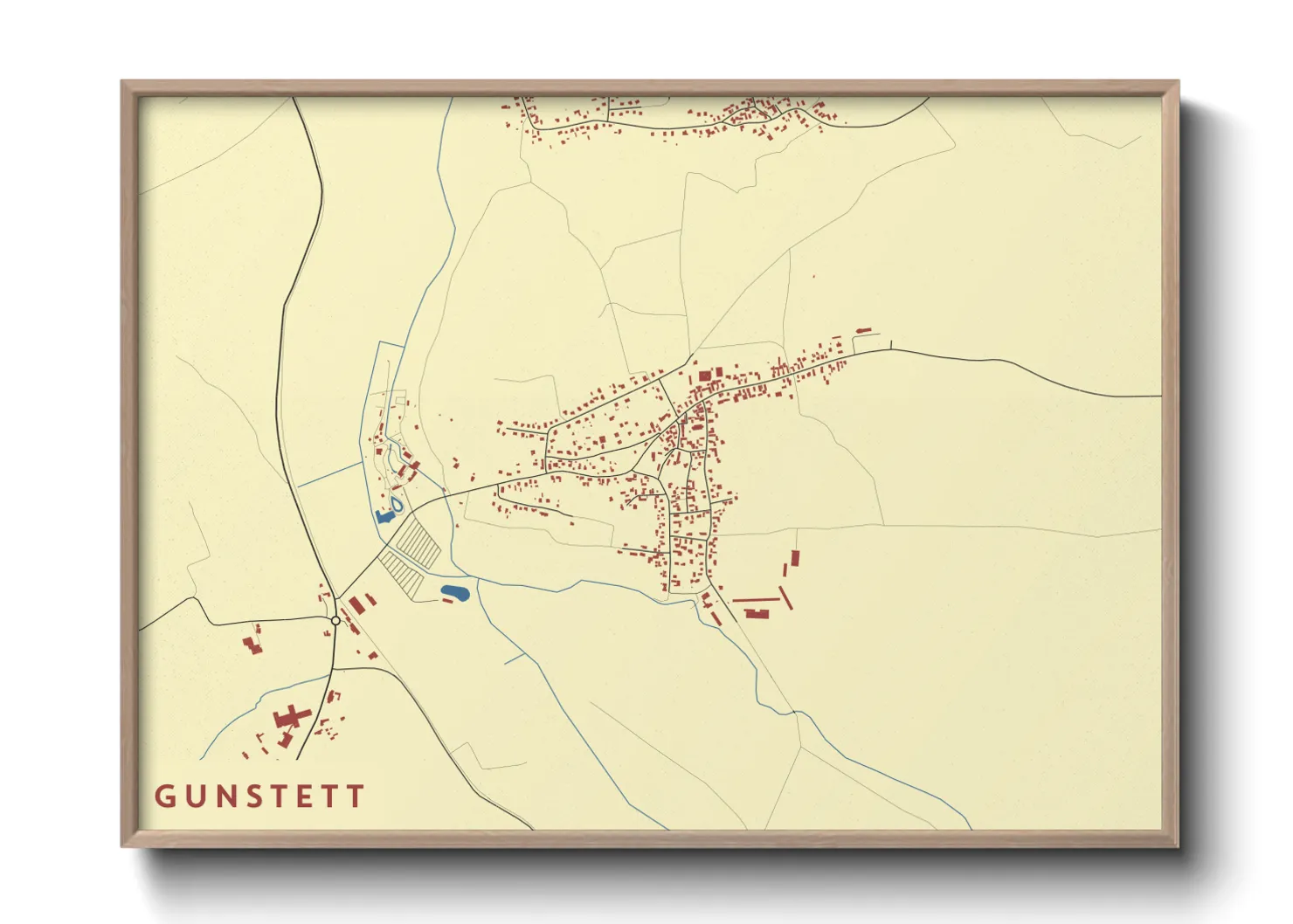 Une affiche de carte sur Gunstett