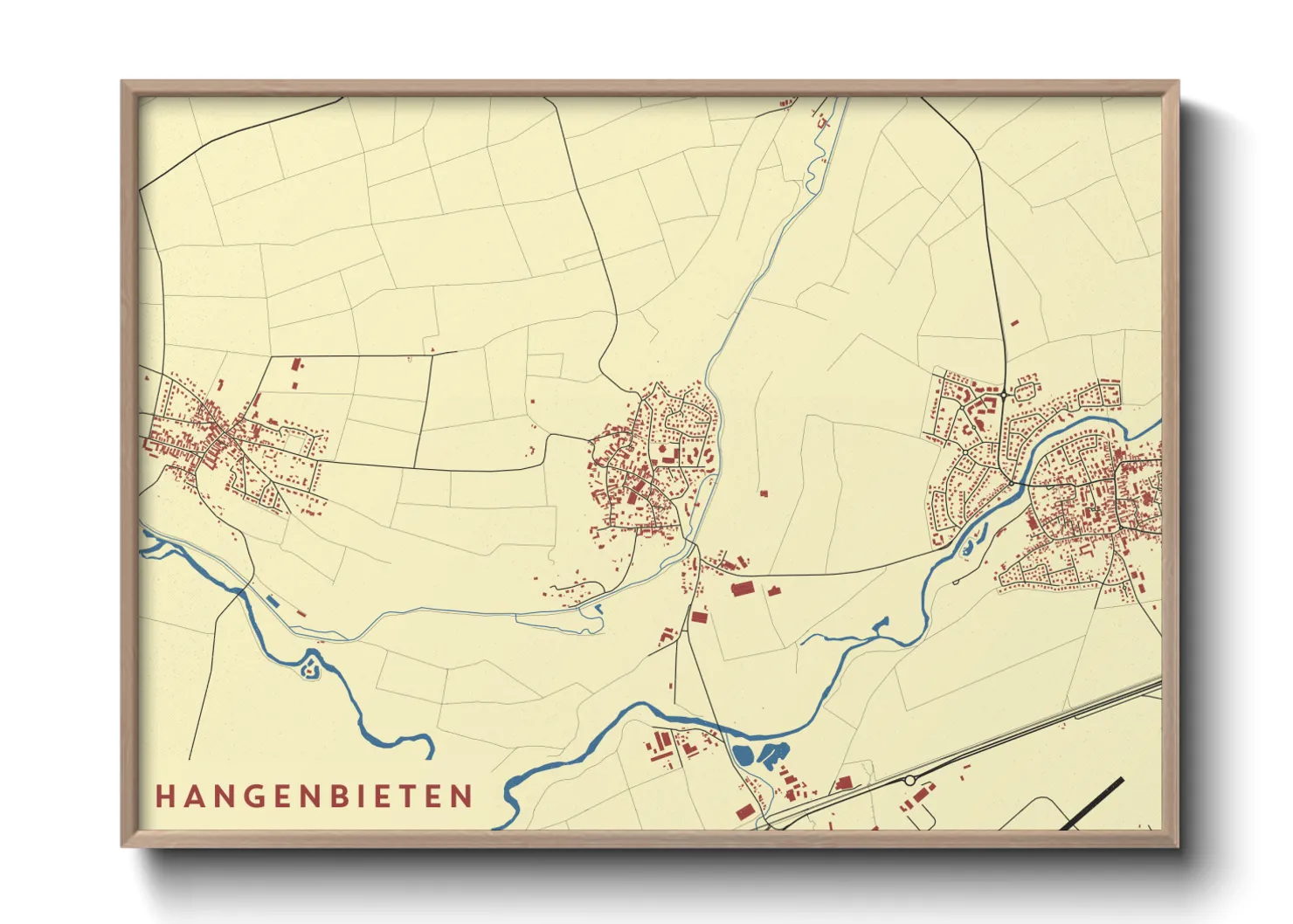 Une affiche de carte sur Hangenbieten