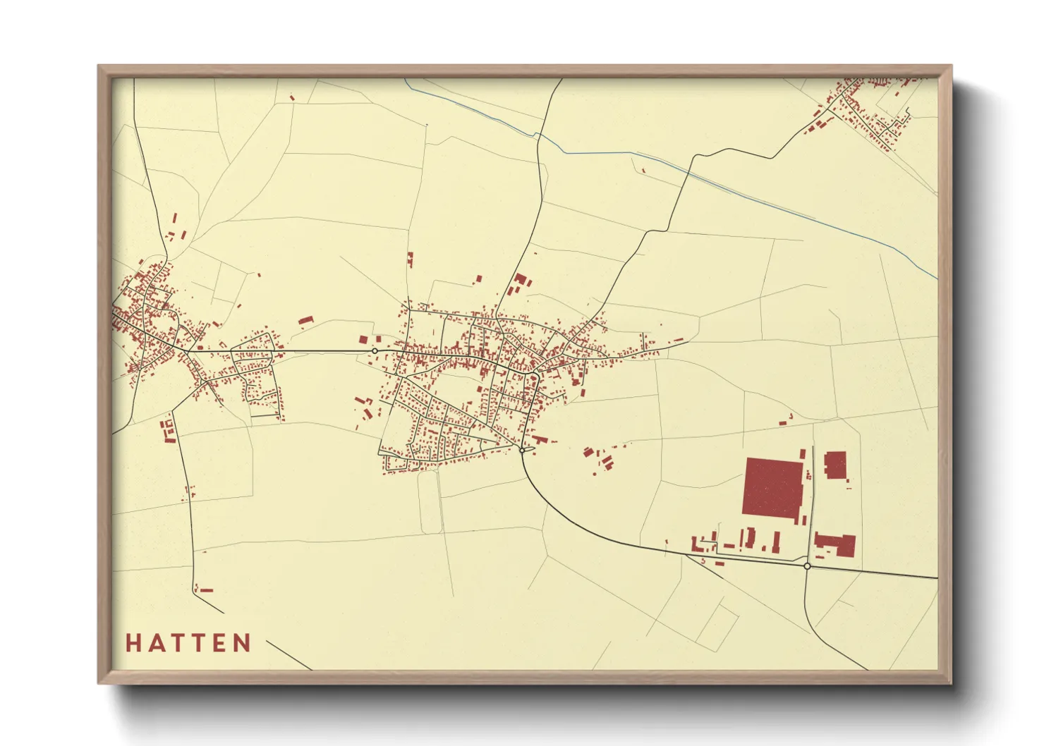 Une affiche de carte sur Hatten