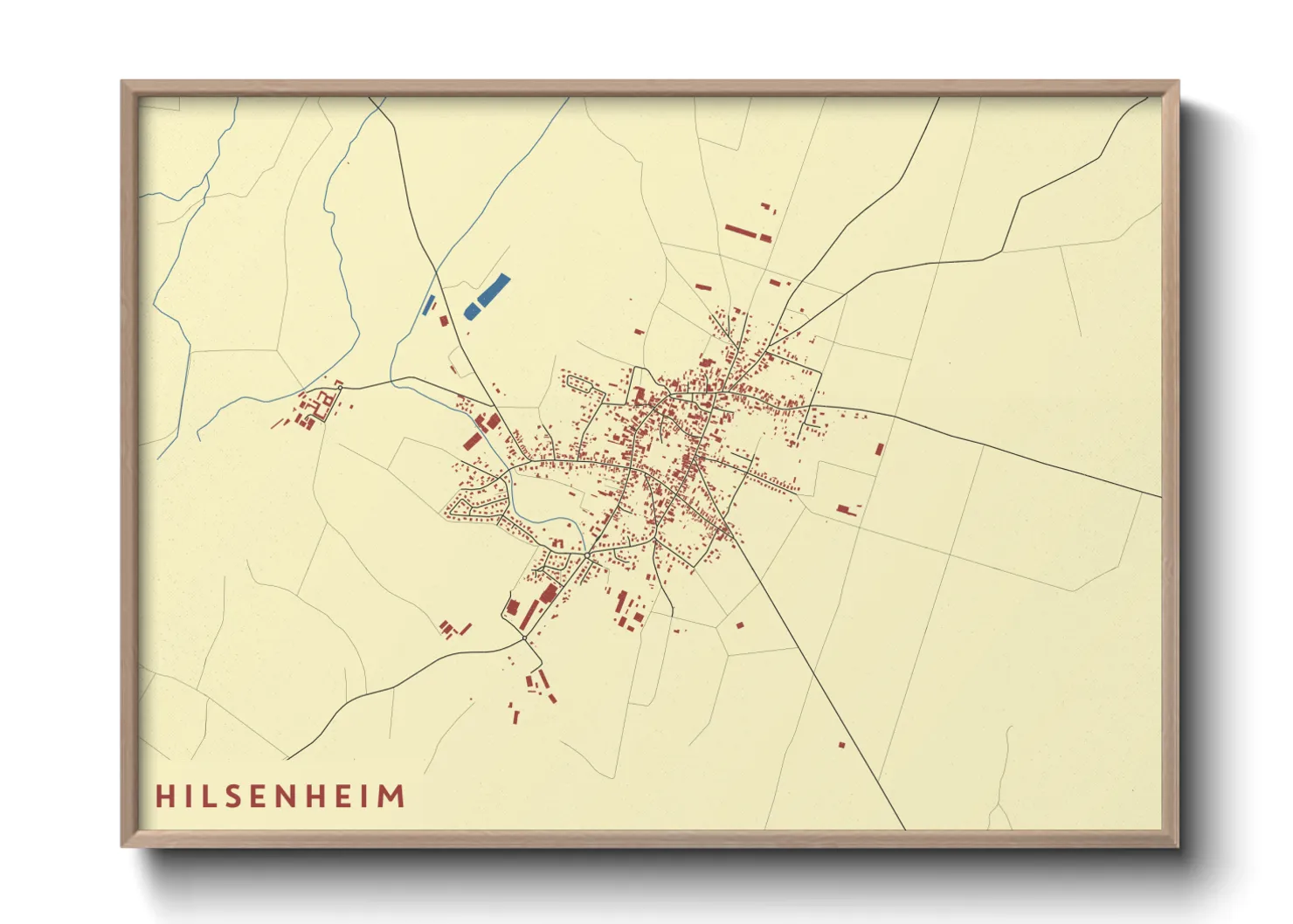 Une affiche de carte sur Hilsenheim