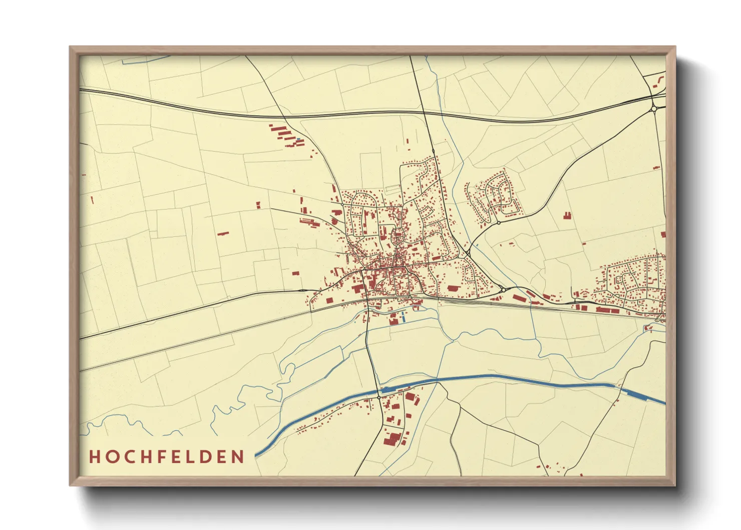 Une affiche de carte sur Hochfelden