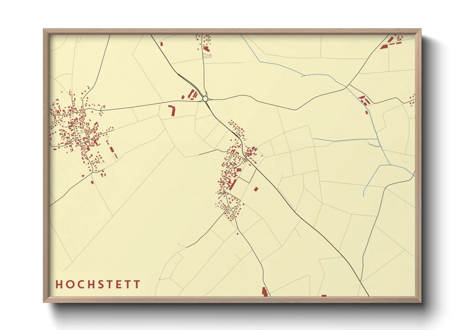 Une affiche de carte sur Hochstett
