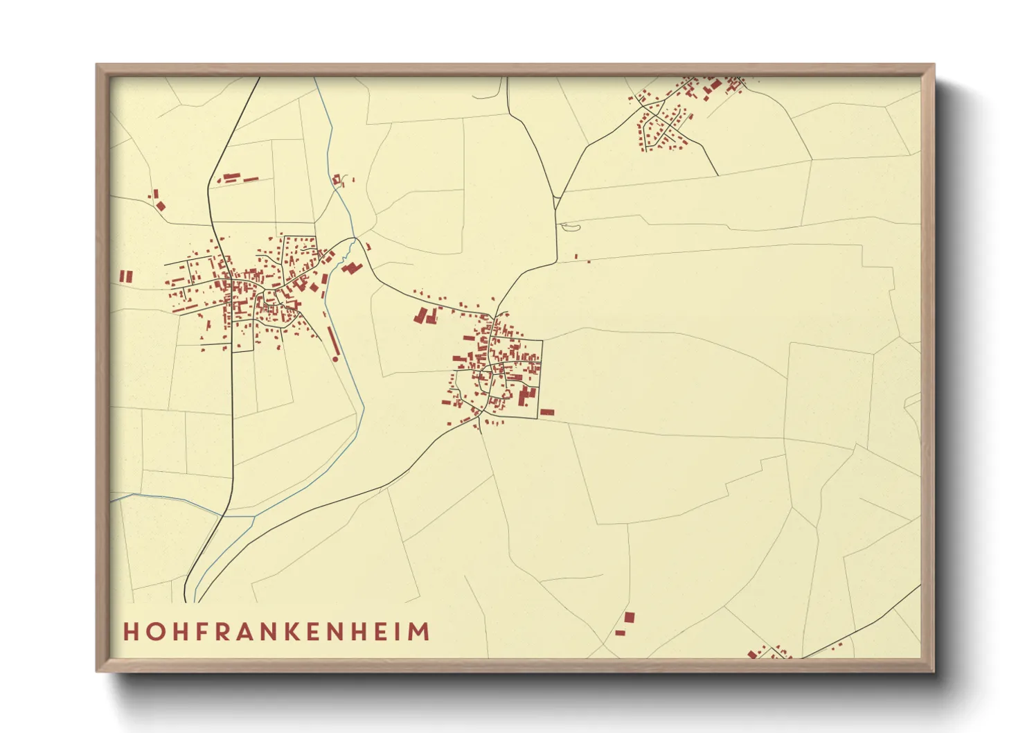 Une affiche de carte sur Hohfrankenheim