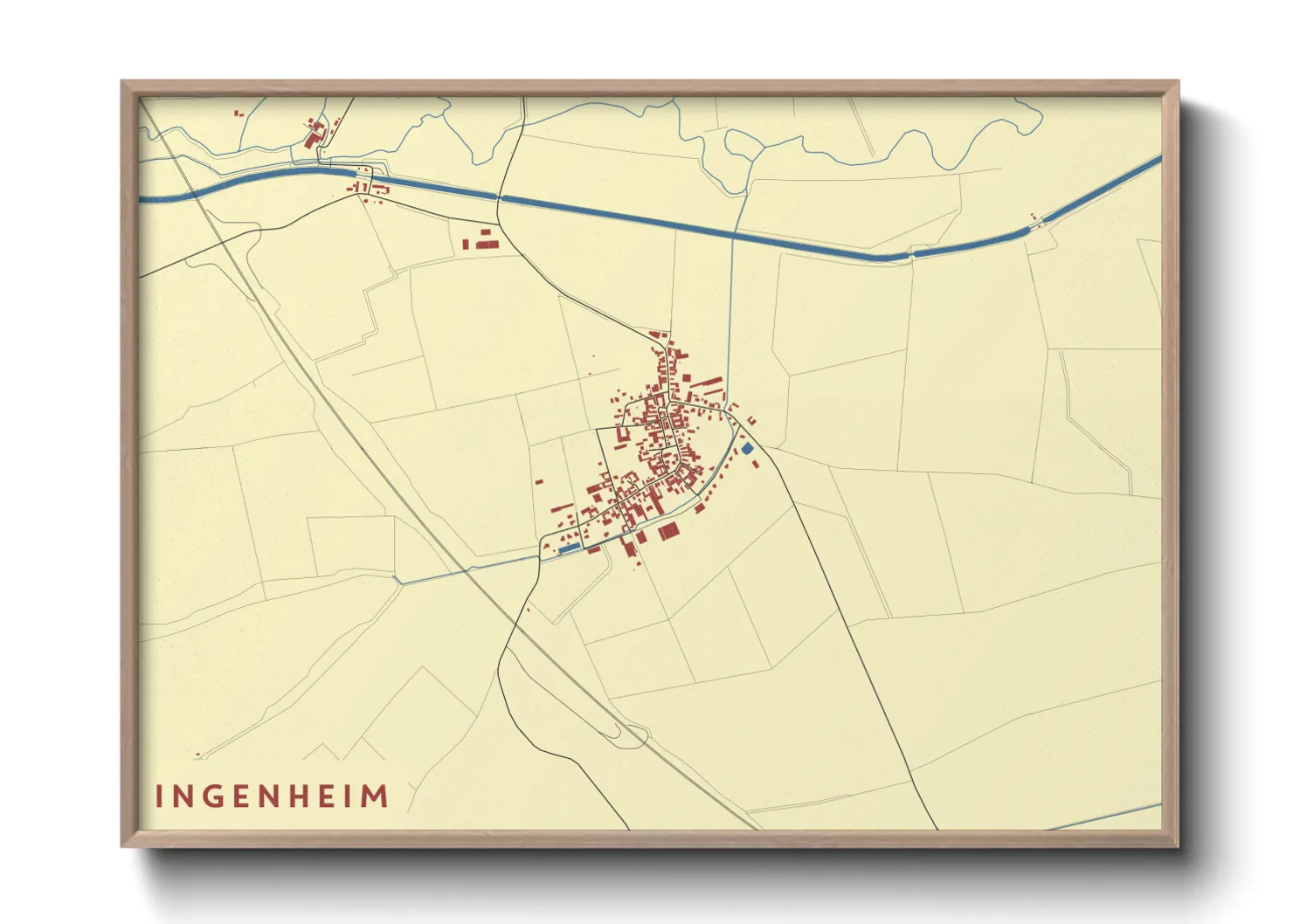 Une affiche de carte sur Ingenheim