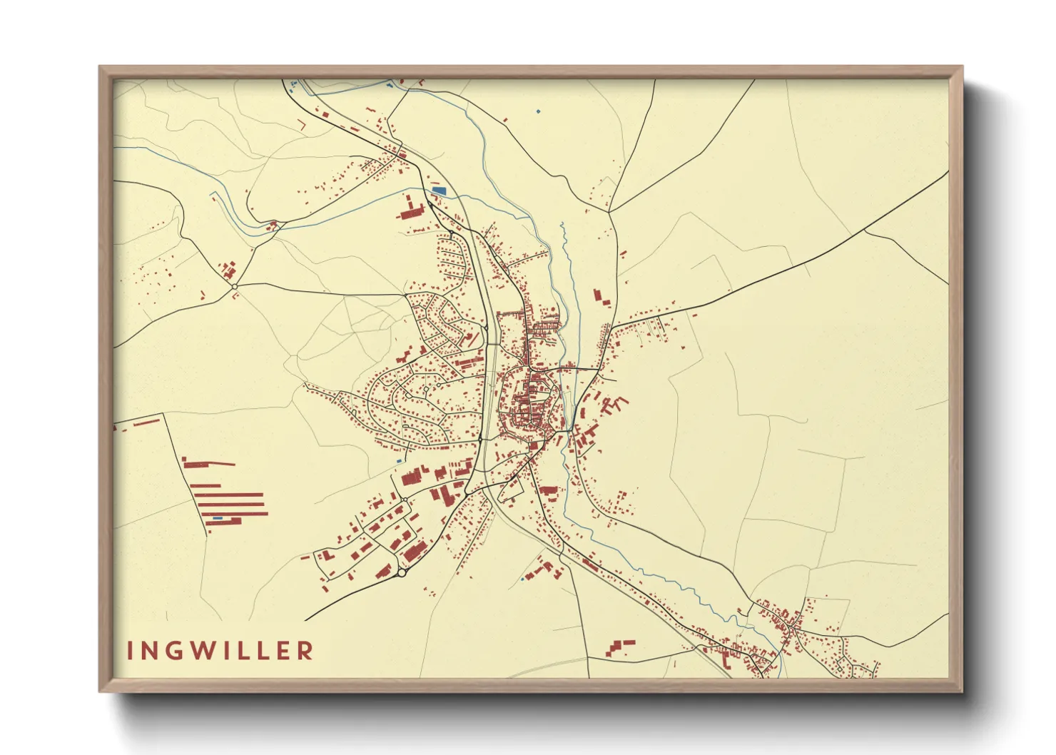 Une affiche de carte sur Ingwiller
