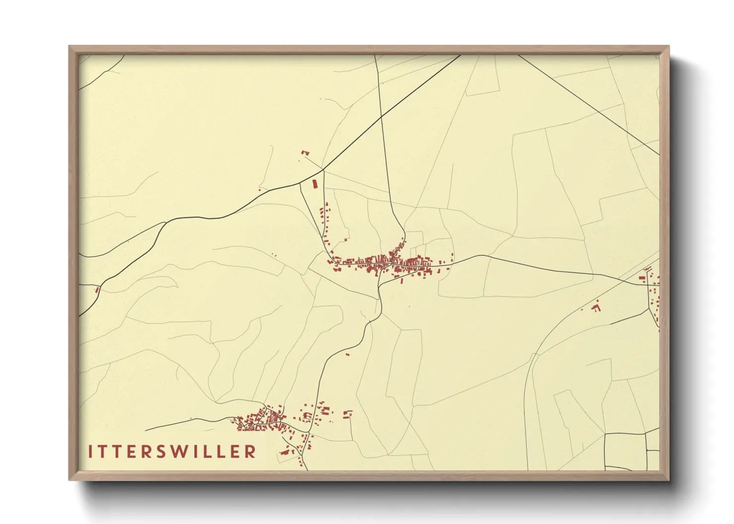 Une affiche de carte sur Itterswiller