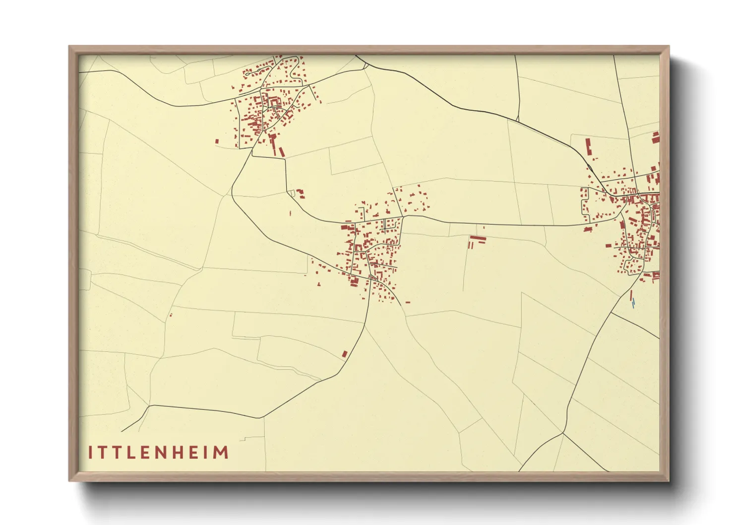 Une affiche de carte sur Ittlenheim