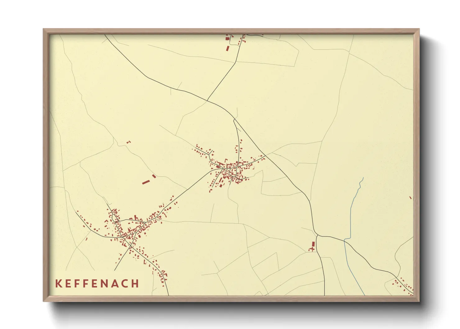 Une affiche de carte sur Keffenach