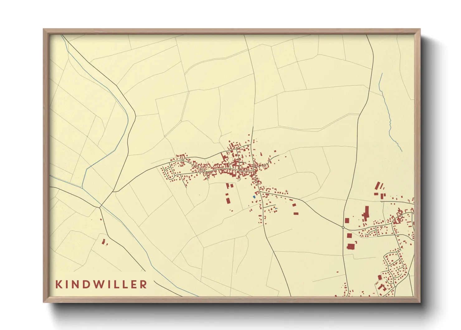Une affiche de carte sur Kindwiller