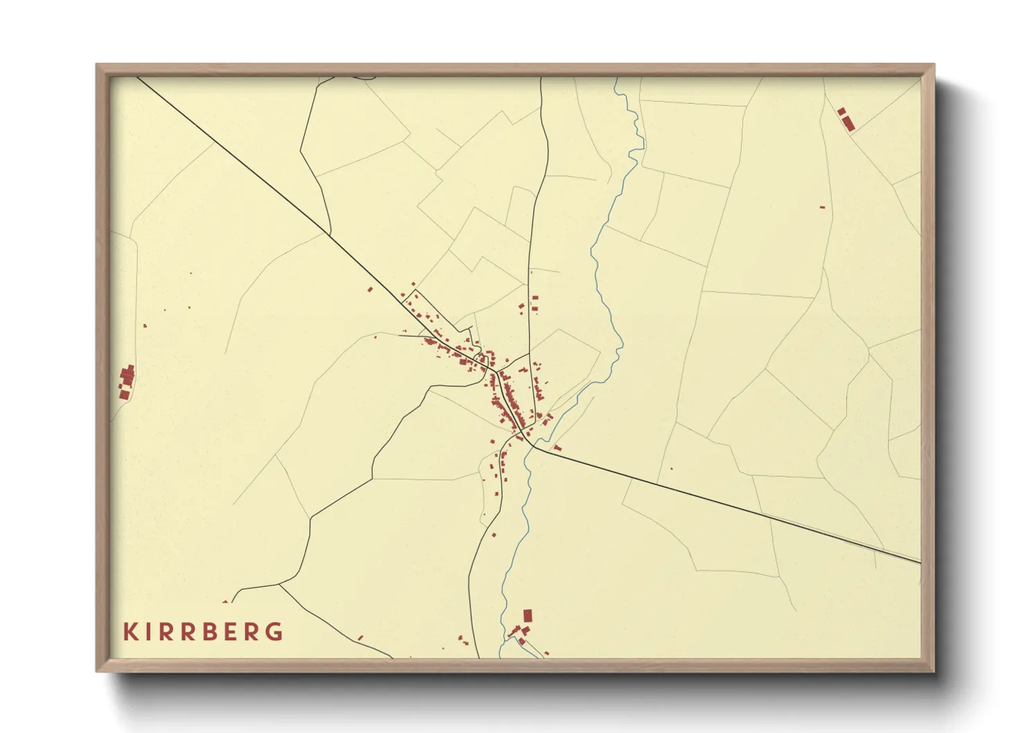 Une affiche de carte sur Kirrberg