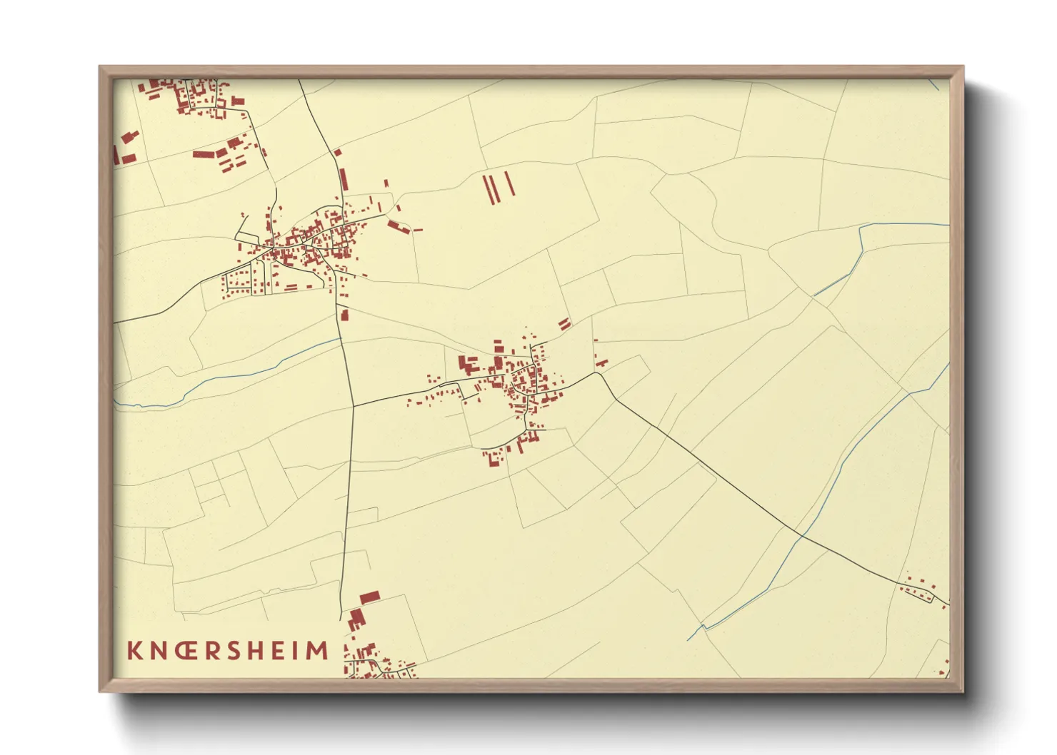 Une affiche de carte sur Knœrsheim
