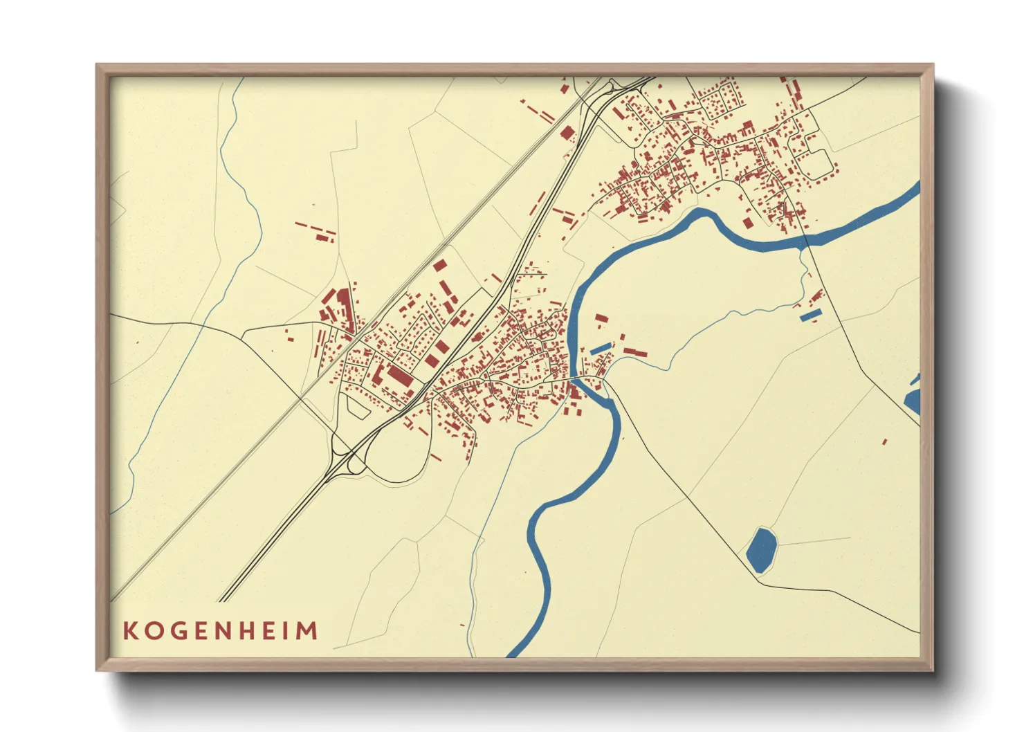 Une affiche de carte sur Kogenheim