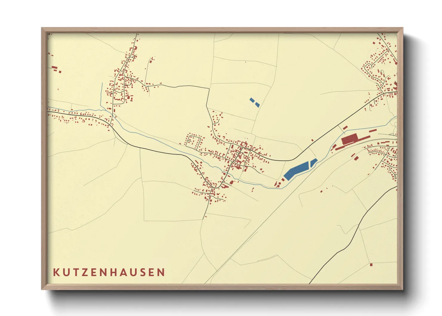 Une affiche de carte sur Kutzenhausen