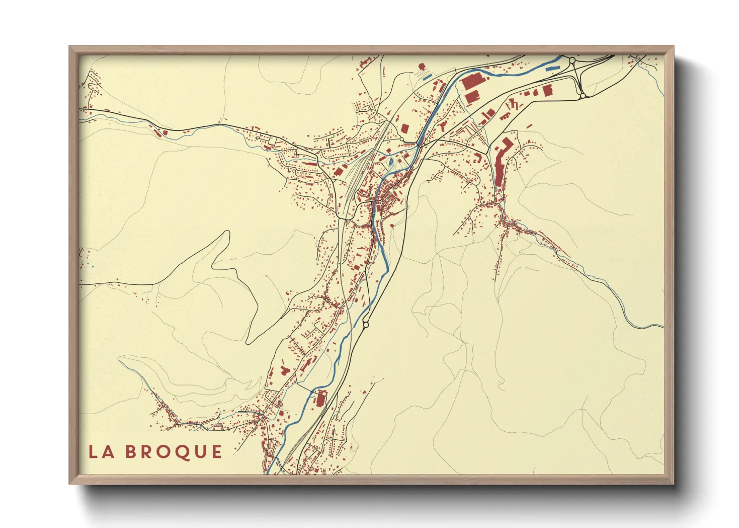 Une affiche de carte sur La Broque