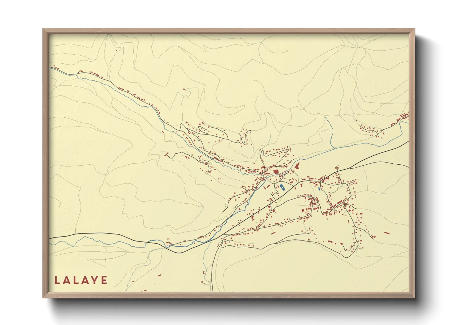 Une affiche de carte sur Lalaye