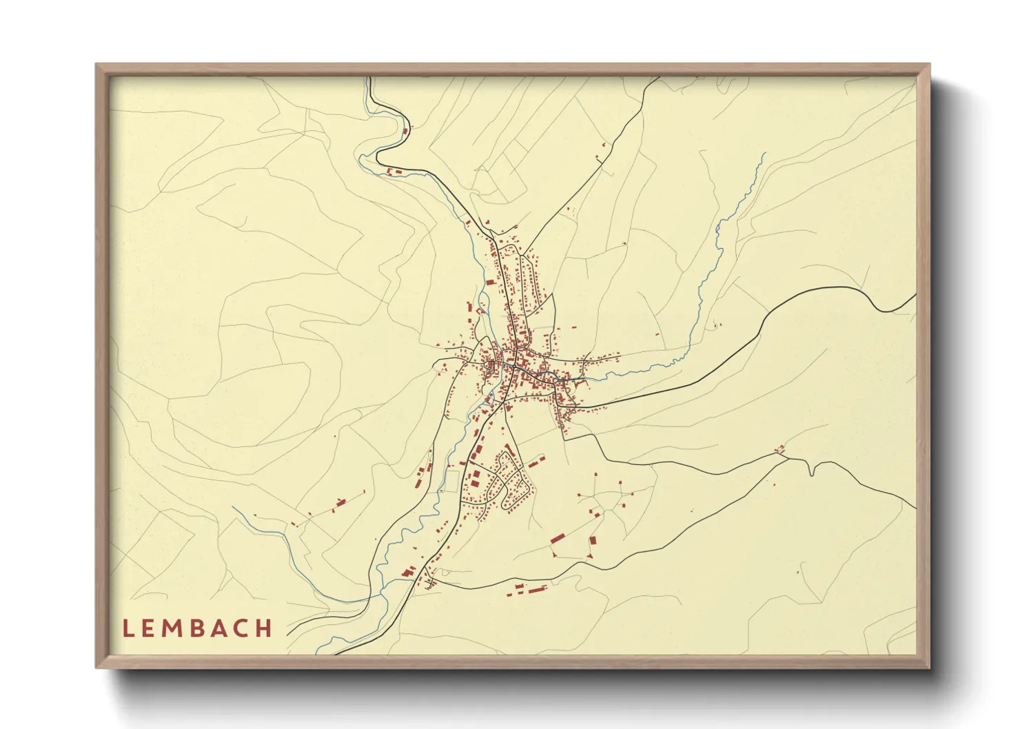 Une affiche de carte sur Lembach