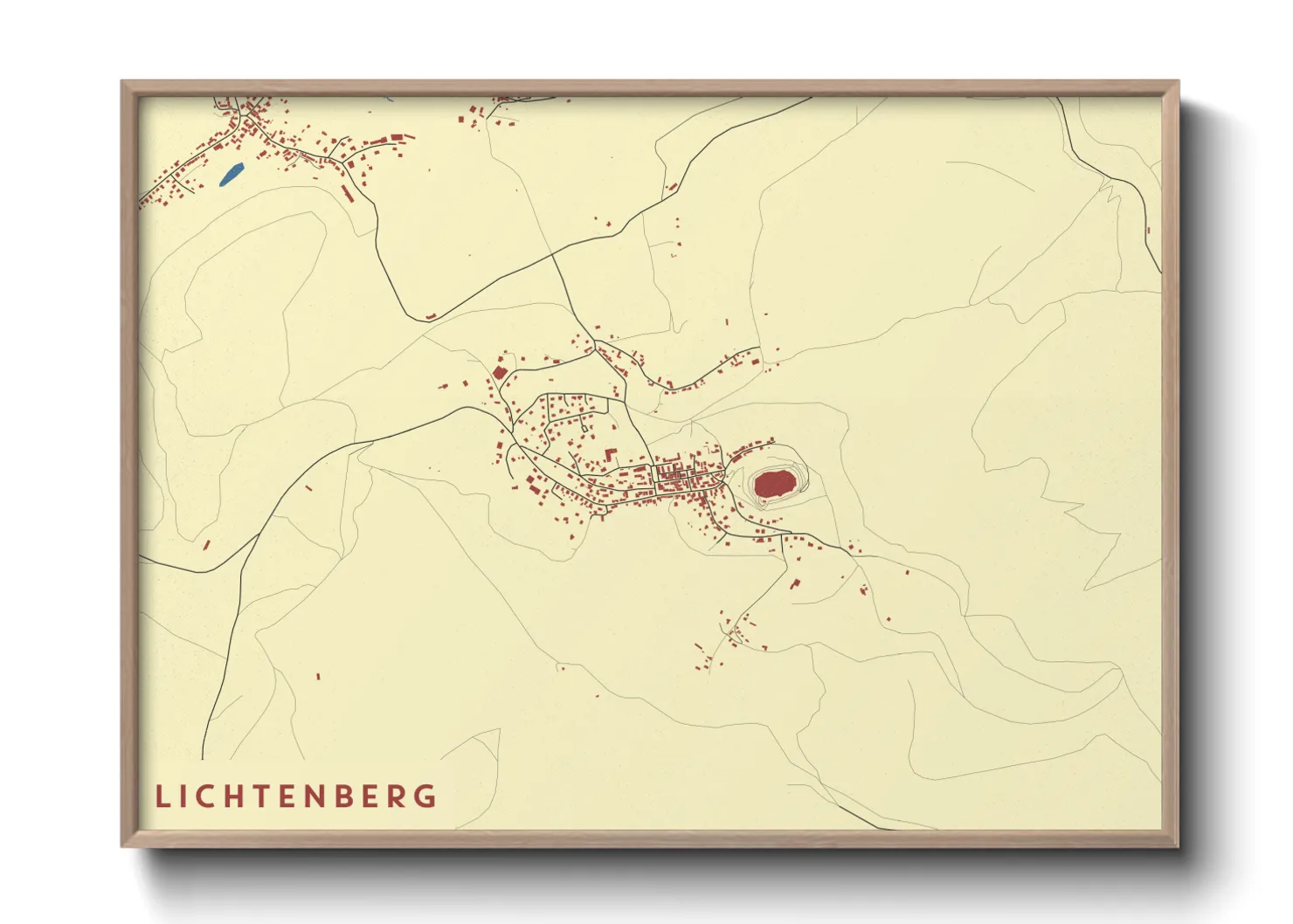 Une affiche de carte sur Lichtenberg