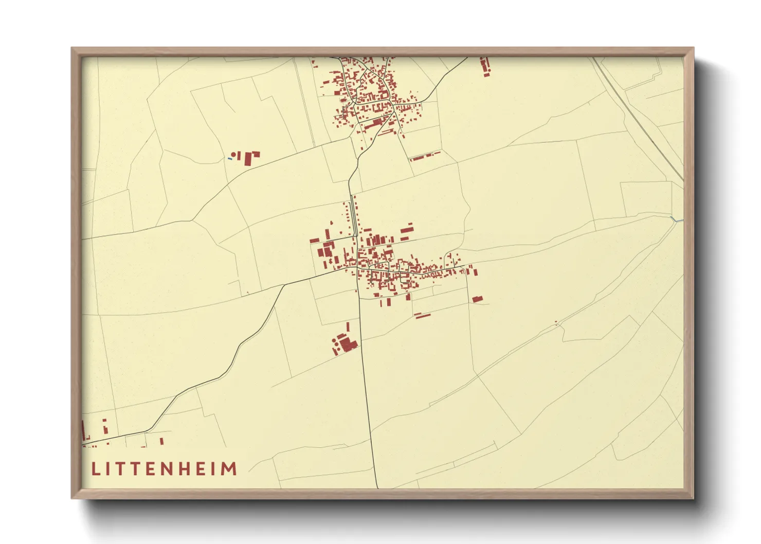 Une affiche de carte sur Littenheim