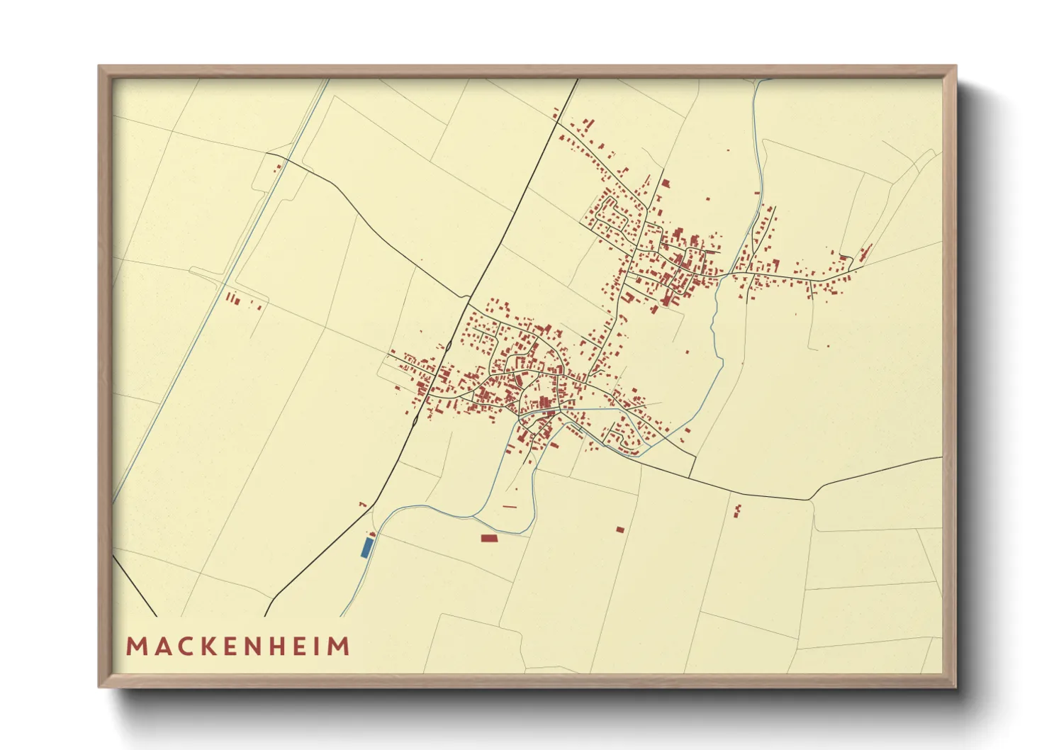 Une affiche de carte sur Mackenheim