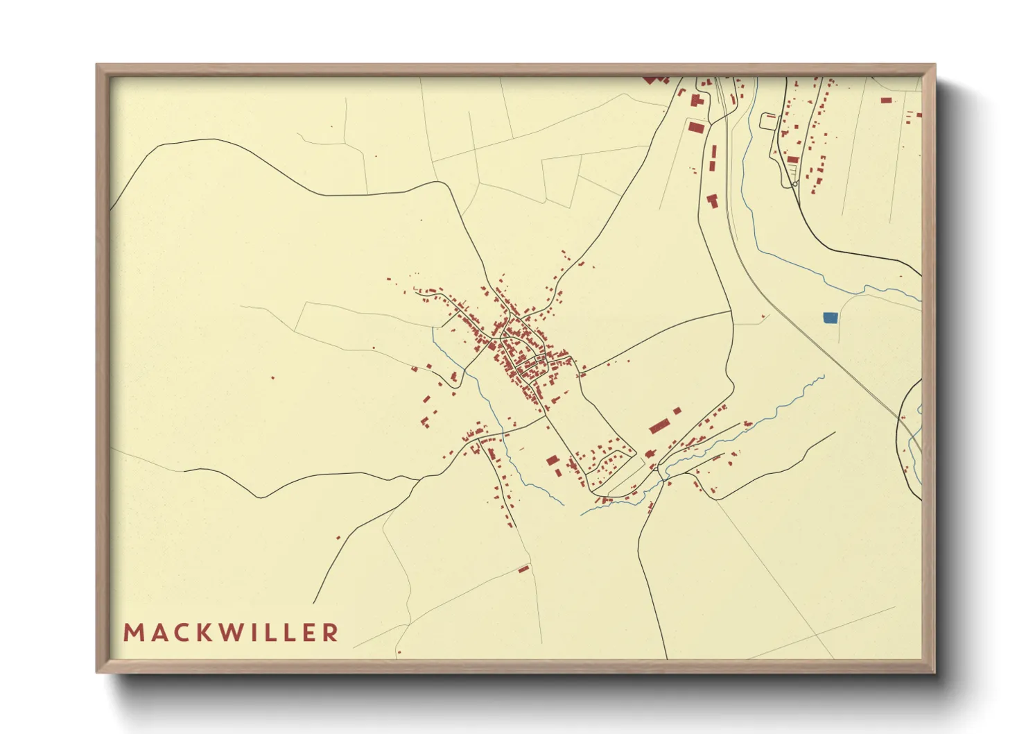 Une affiche de carte sur Mackwiller