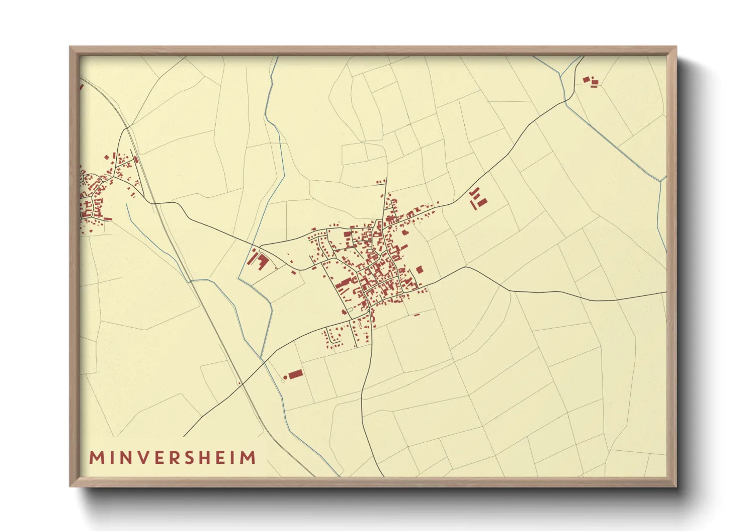 Une affiche de carte sur Minversheim