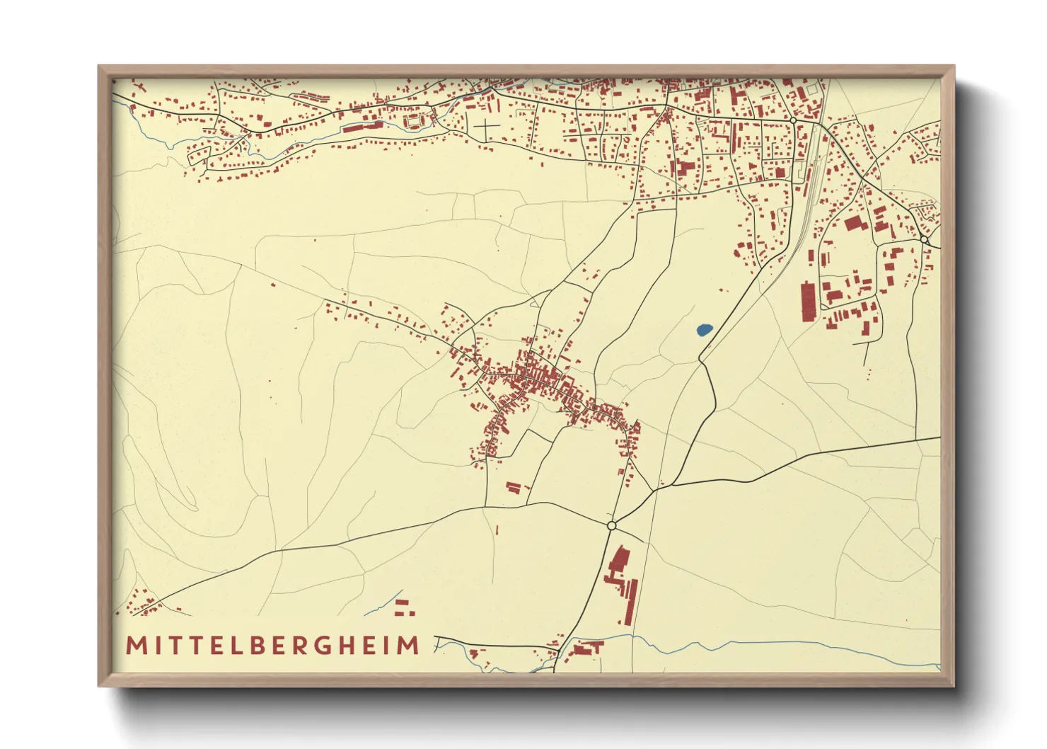 Une affiche de carte sur Mittelbergheim