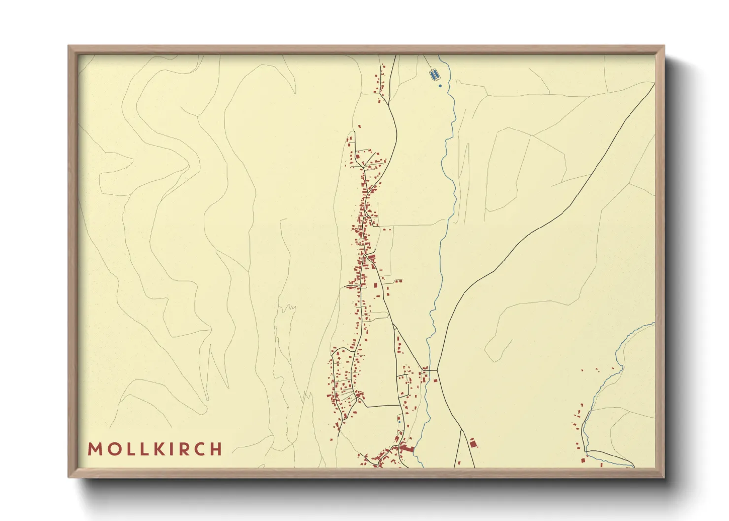 Une affiche de carte sur Mollkirch
