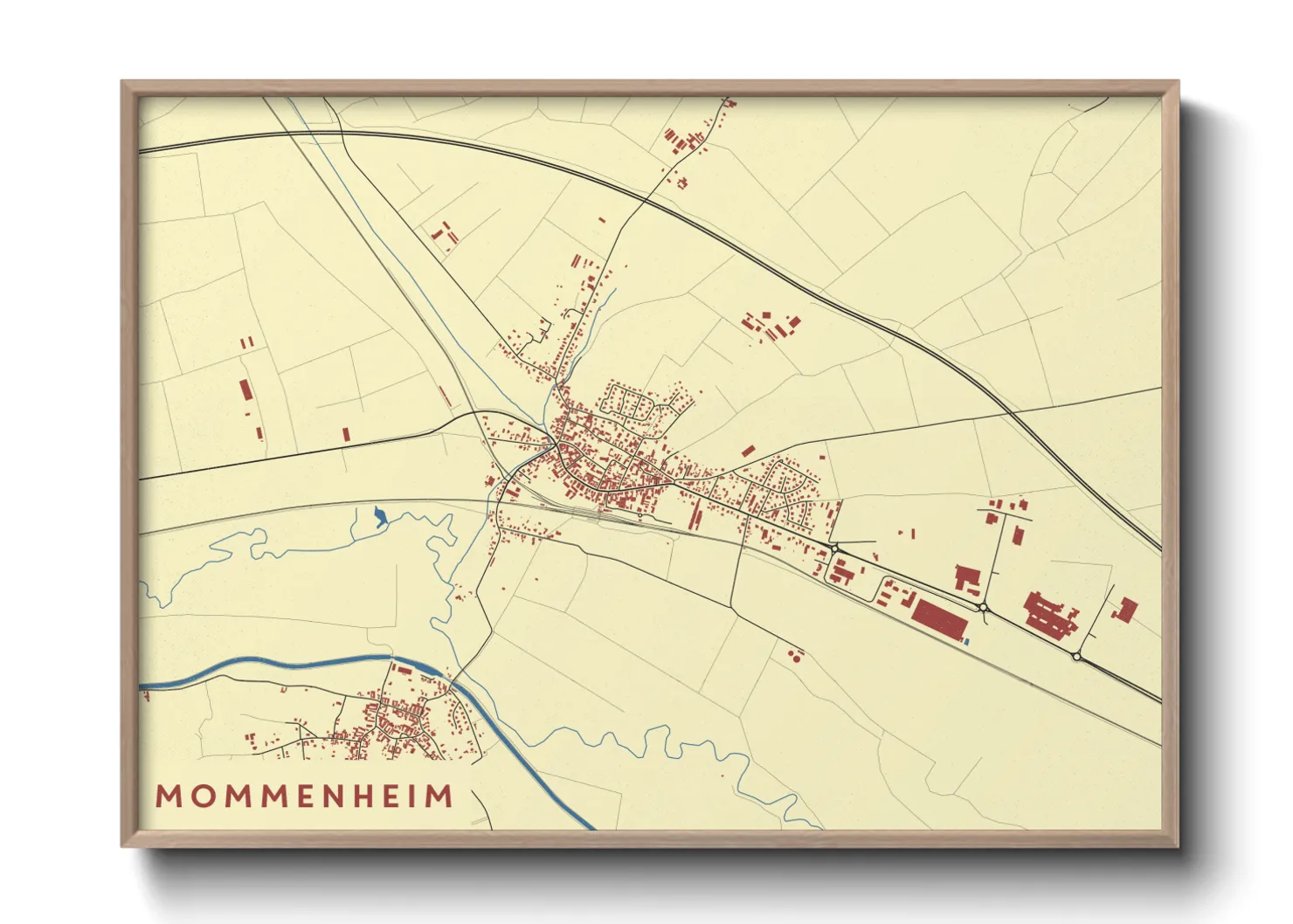 Une affiche de carte sur Mommenheim