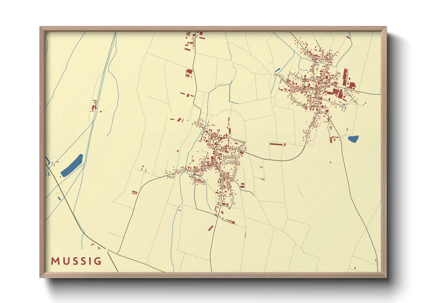 Une affiche de carte sur Mussig
