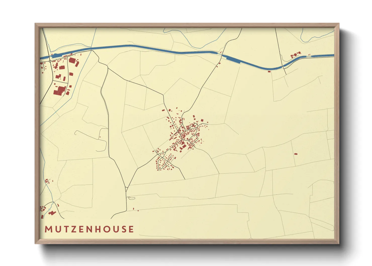 Une affiche de carte sur Mutzenhouse
