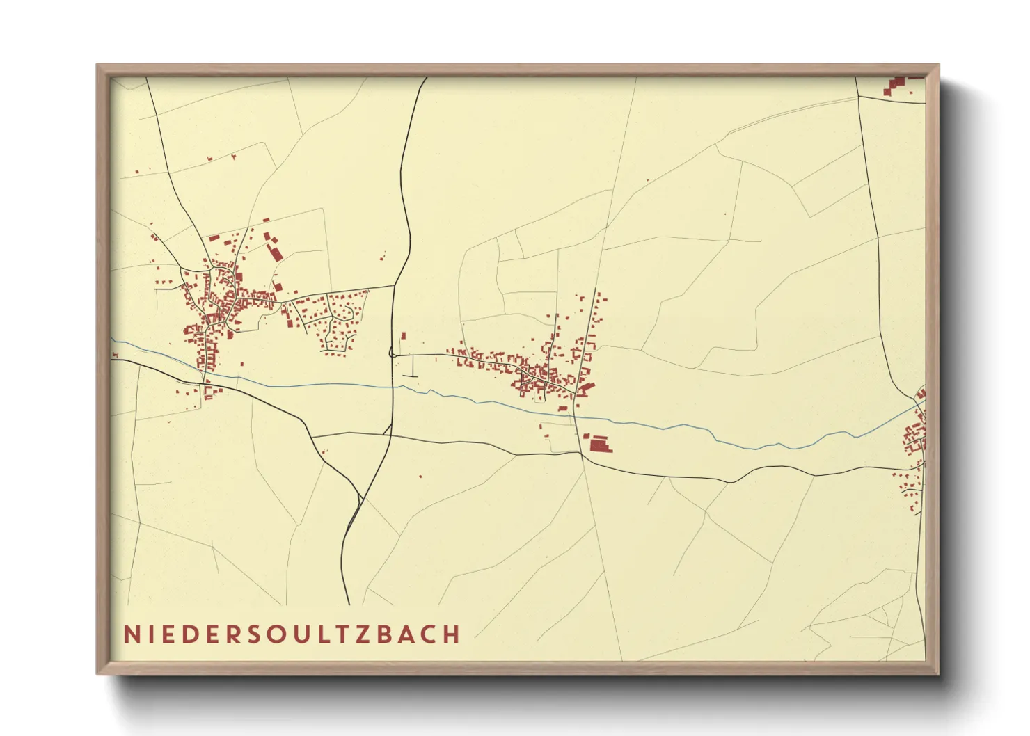 Une affiche de carte sur Niedersoultzbach