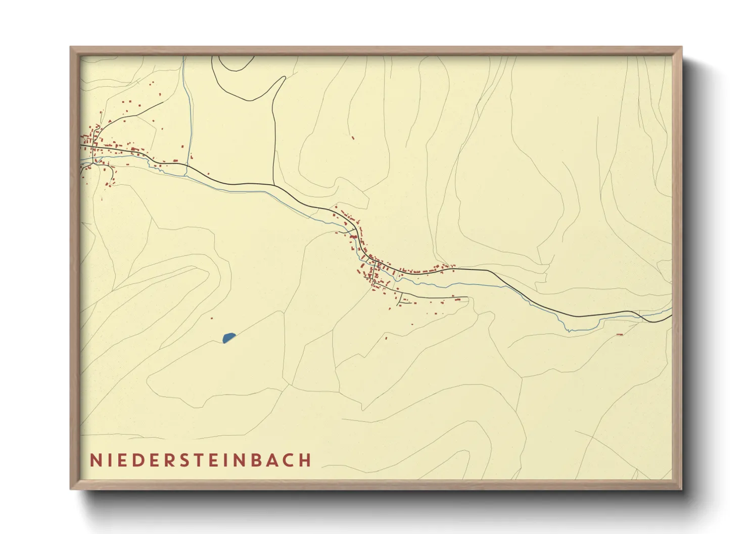 Une affiche de carte sur Niedersteinbach