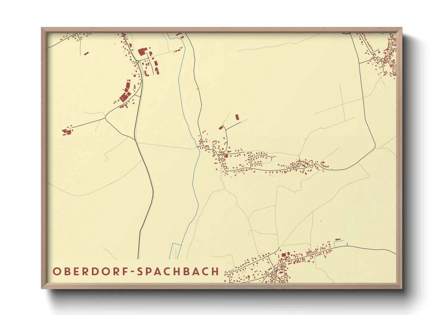 Une affiche de carte sur Oberdorf-Spachbach