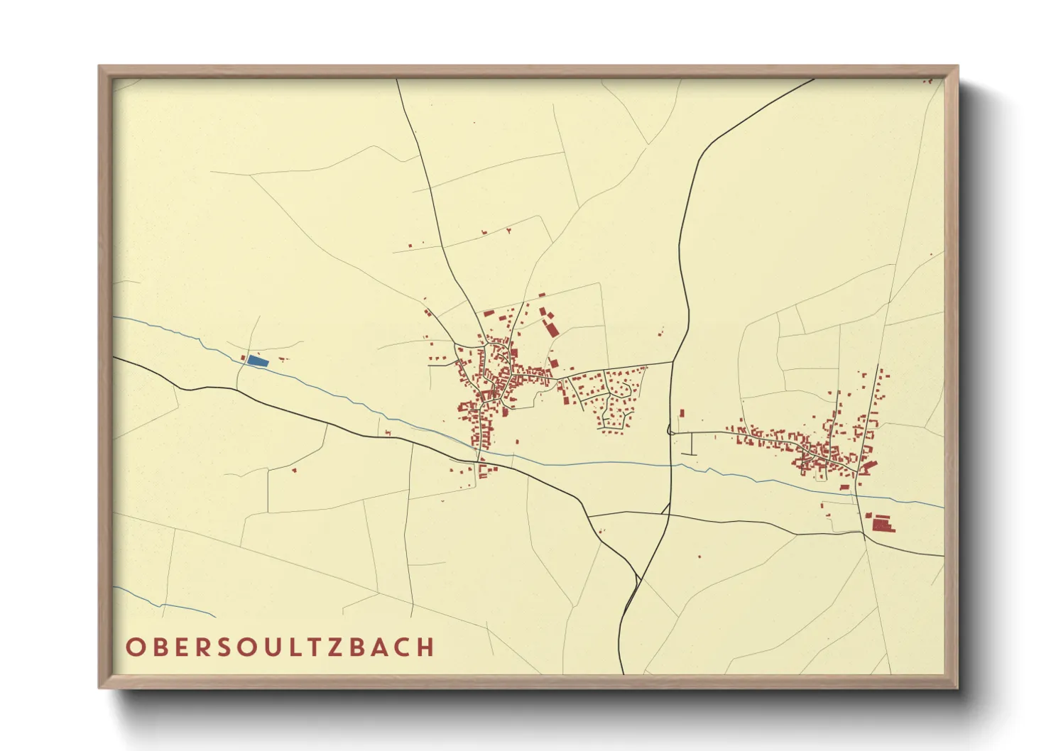 Une affiche de carte sur Obersoultzbach