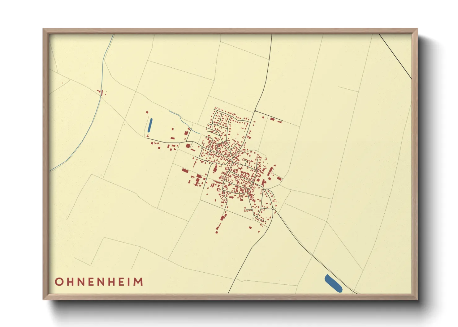 Une affiche de carte sur Ohnenheim
