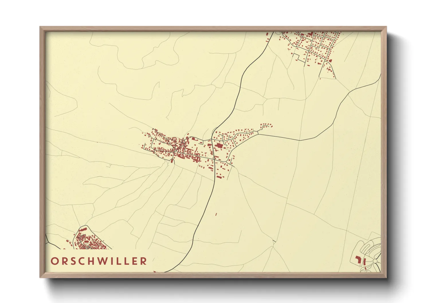 Une affiche de carte sur Orschwiller