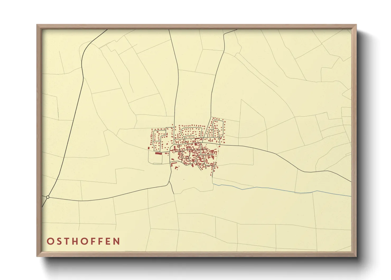 Une affiche de carte sur Osthoffen