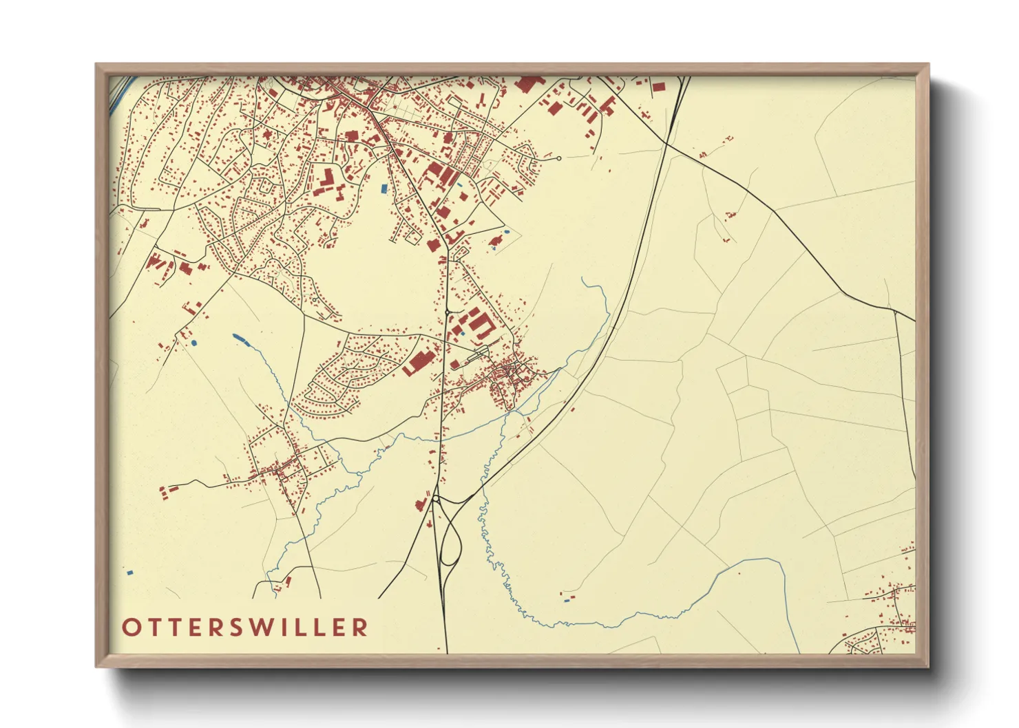 Une affiche de carte sur Otterswiller