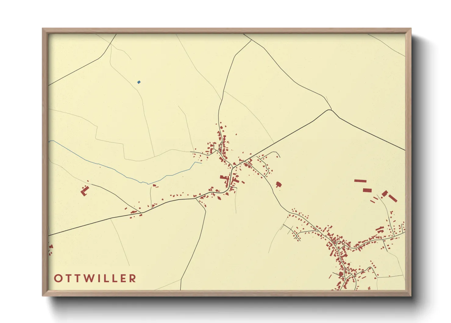 Une affiche de carte sur Ottwiller