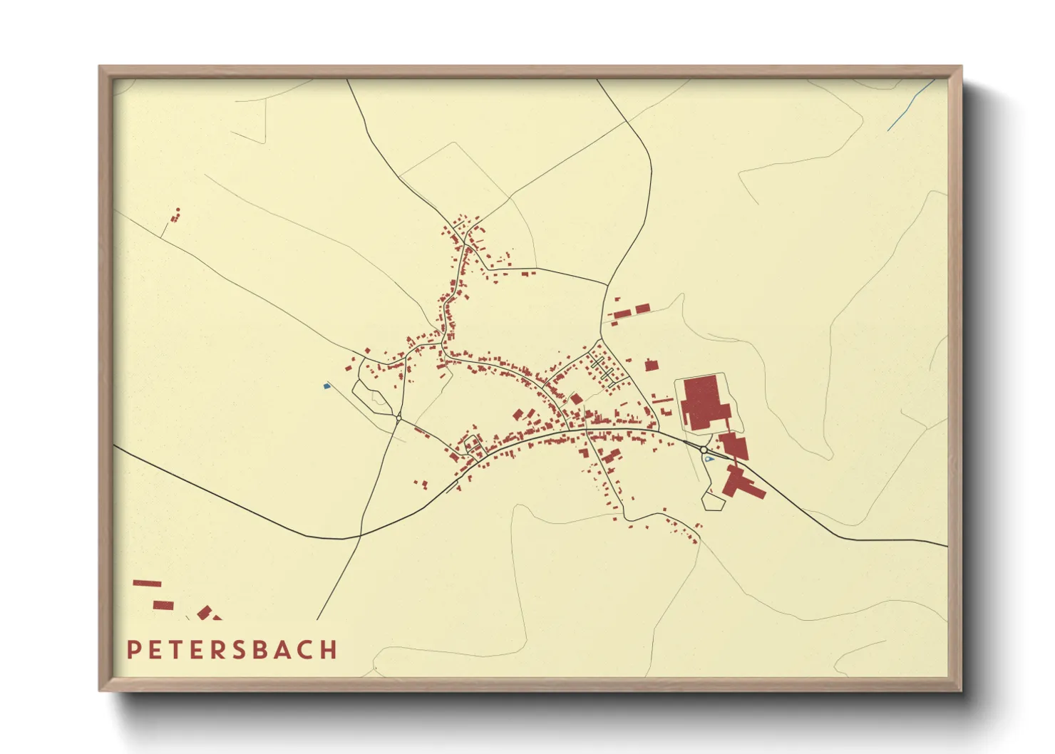 Une affiche de carte sur Petersbach