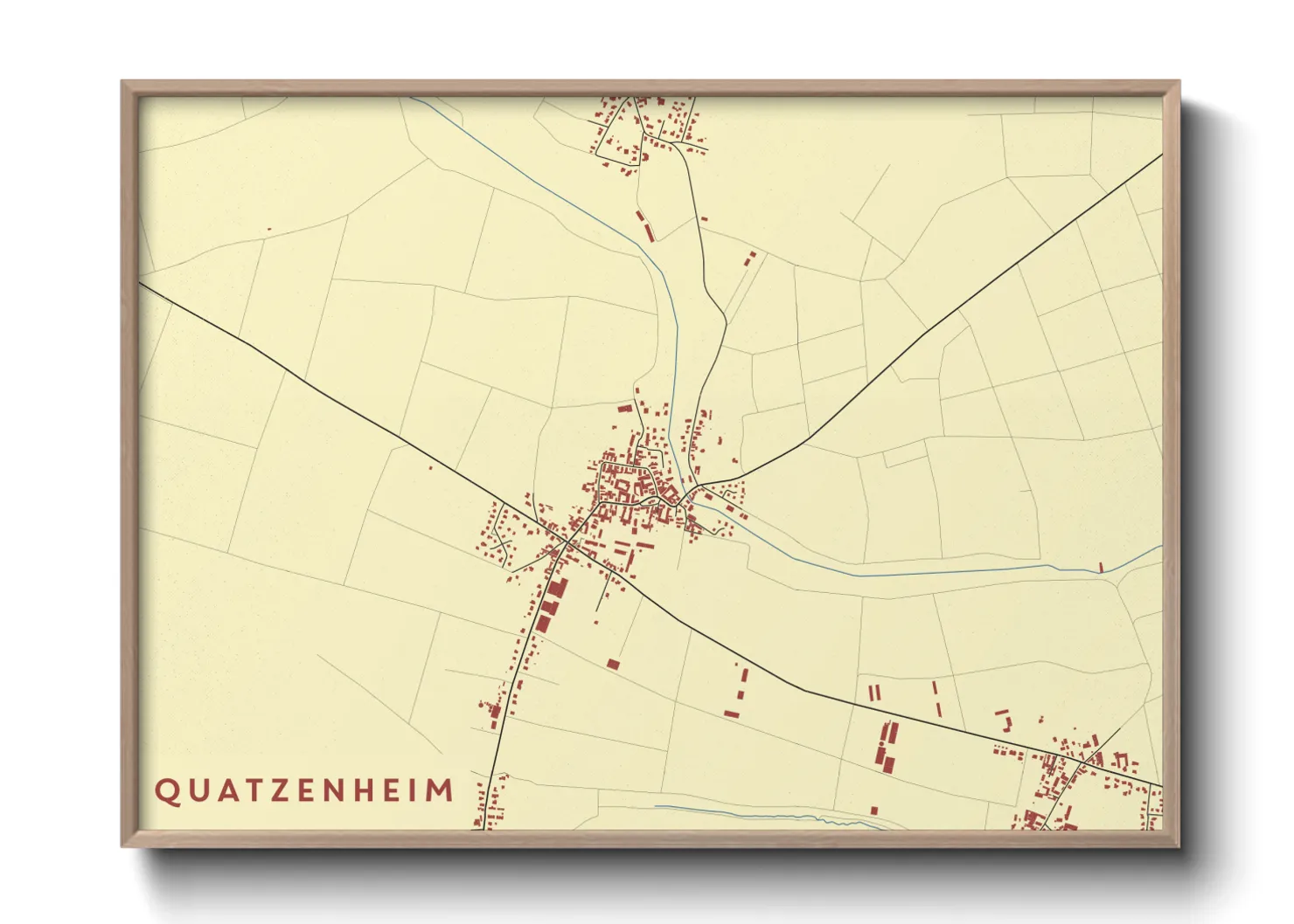 Une affiche de carte sur Quatzenheim